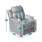 Fauteuil inclinable multicolore pour enfants avec repose-pieds et 2 porte-gobelets – Style ludique, pour 1 enfant
