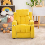 Fauteuil inclinable multicolore pour enfants avec repose-pieds et 2 porte-gobelets – Style ludique, pour 1 enfant