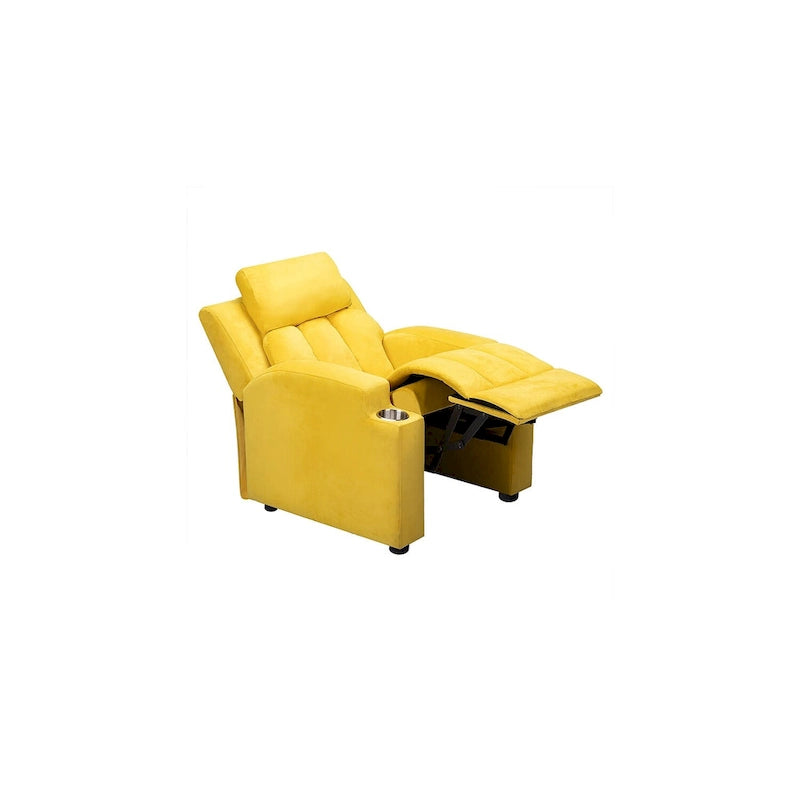 Fauteuil inclinable multicolore pour enfants avec repose-pieds et 2 porte-gobelets – Style ludique, pour 1 enfant