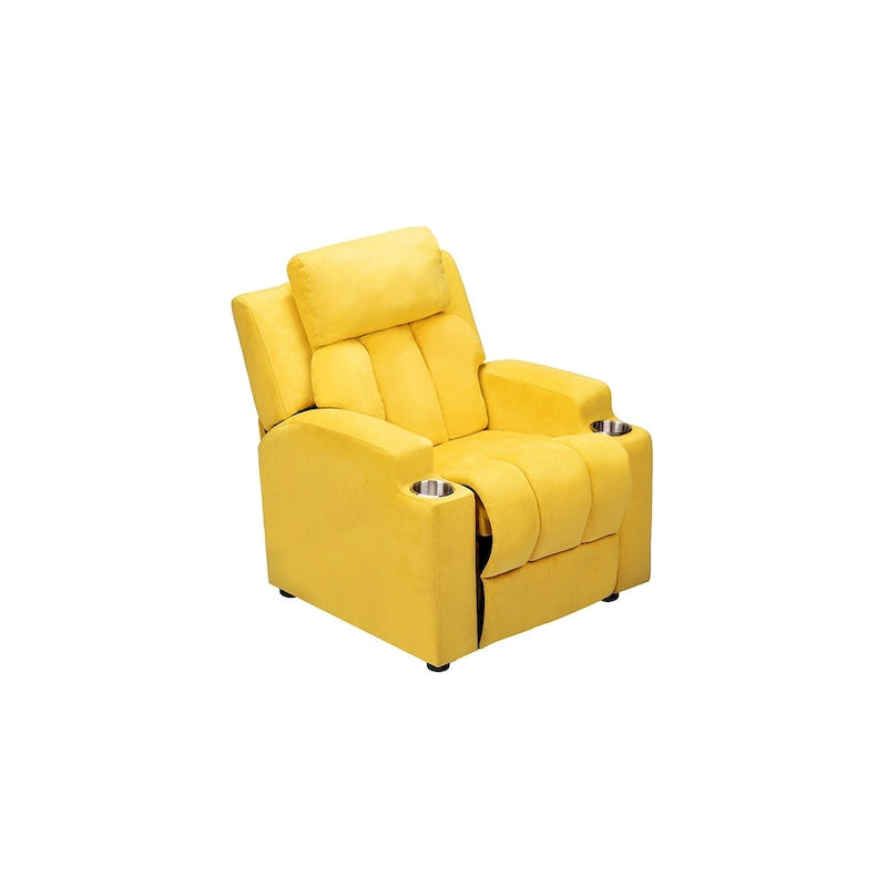 Fauteuil inclinable multicolore pour enfants avec repose-pieds et 2 porte-gobelets – Style ludique, pour 1 enfant