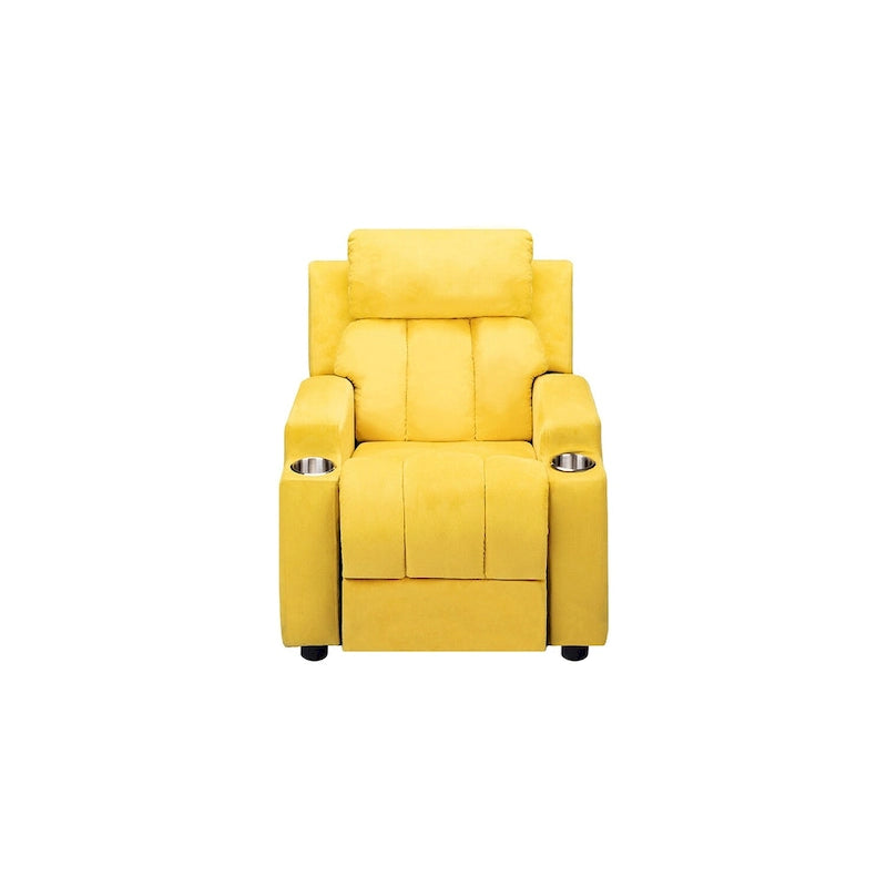 Fauteuil inclinable multicolore pour enfants avec repose-pieds et 2 porte-gobelets – Style ludique, pour 1 enfant