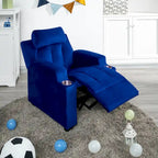 Fauteuil inclinable multicolore pour enfants avec repose-pieds et 2 porte-gobelets – Style ludique, pour 1 enfant