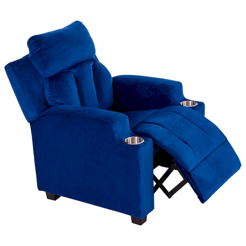 Fauteuil inclinable multicolore pour enfants avec repose-pieds et 2 porte-gobelets – Style ludique, pour 1 enfant