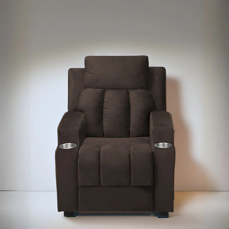 Fauteuil inclinable multicolore pour enfants avec repose-pieds et 2 porte-gobelets – Style ludique, pour 1 enfant