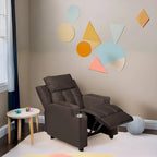 Fauteuil inclinable multicolore pour enfants avec repose-pieds et 2 porte-gobelets – Style ludique, pour 1 enfant