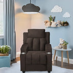 Fauteuil inclinable multicolore pour enfants avec repose-pieds et 2 porte-gobelets – Style ludique, pour 1 enfant