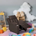 Fauteuil inclinable multicolore pour enfants avec repose-pieds et 2 porte-gobelets – Style ludique, pour 1 enfant