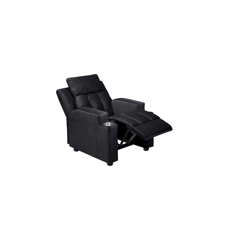 Fauteuil inclinable multicolore pour enfants avec repose-pieds et 2 porte-gobelets – Style ludique, pour 1 enfant