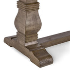 Banc de salle à manger en bois de pin recyclé marron vieilli avec piètement en tréteaux – 66" ou 83", Monoplace