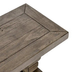 Banc de salle à manger en bois de pin recyclé marron vieilli avec piètement en tréteaux – 66" ou 83", Monoplace