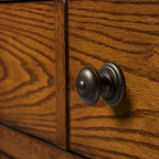 Table de chevet à 2 tiroirs Chêne vieilli/Grès – Style rustique américain, Usage unique