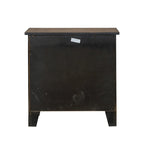 Table de chevet à 2 tiroirs Chêne vieilli/Grès – Style rustique américain, Usage unique