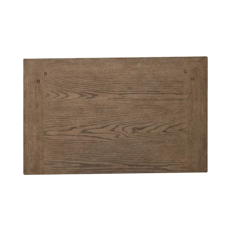 Table de chevet à 2 tiroirs Chêne vieilli/Grès – Style rustique américain, Usage unique