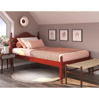 Lit plateforme double en pin massif miel / acajou / blanc / moka / java – Style classique, pour 1 personne
