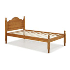 Lit plateforme double en pin massif miel / acajou / blanc / moka / java – Style classique, pour 1 personne
