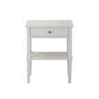 Table de chevet à 1 tiroir avec étagère ouverte Blanc / Noir / Gris / Bleu / Vert – Style transitionnel, usage unique