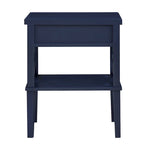 Table de chevet à 1 tiroir avec étagère ouverte Blanc / Noir / Gris / Bleu / Vert – Style transitionnel, usage unique