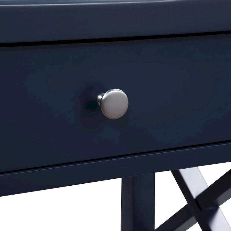 Table de chevet à 1 tiroir avec étagère ouverte Blanc / Noir / Gris / Bleu / Vert – Style transitionnel, usage unique