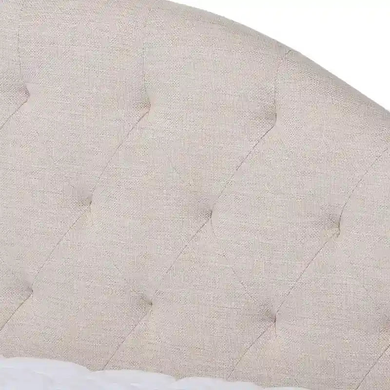 Lit de repos capitonné gris/beige avec lit gigogne escamotable – Style contemporain, 1 à 2 personnes