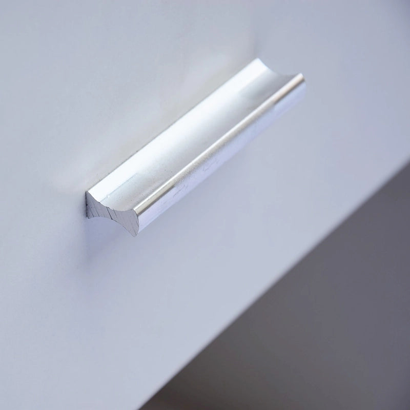 Table de chevet blanche/noire à 1 tiroir avec poignée en métal – Style moderne, usage unique