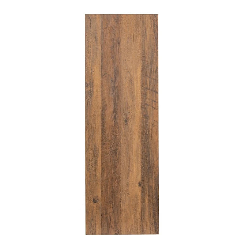 Banc de rangement relevable rustique en chêne/noyer/gris avec étagère inférieure – Style rustique, pour 1 à 2 personnes