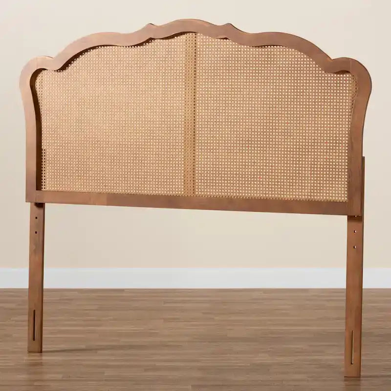Tête de lit en bois de frêne et rotin – Style traditionnel, pour 1 à 2 personnes