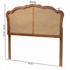 Tête de lit en bois de frêne et rotin – Style traditionnel, pour 1 à 2 personnes
