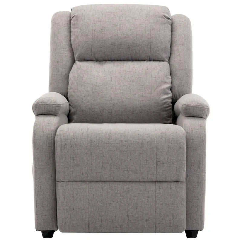Fauteuil inclinable massant en tissu gris – Style moderne, 1 personne