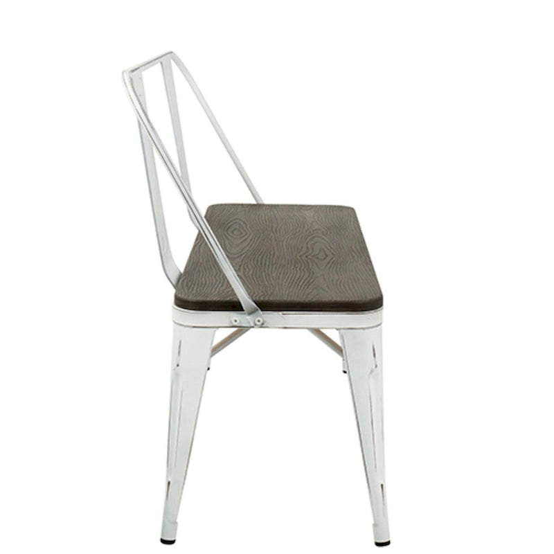 Banc en Bambou Marron avec Cadre Métallique – Style Ferme Industrielle, 2 Places