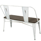 Banc en Bambou Marron avec Cadre Métallique – Style Ferme Industrielle, 2 Places
