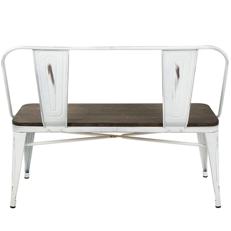 Banc en Bambou Marron avec Cadre Métallique – Style Ferme Industrielle, 2 Places
