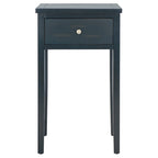 Table d'appoint individuelle en bois d'orme vert sarcelle foncé / gris cendré / bouleau blanc / blanc / marron