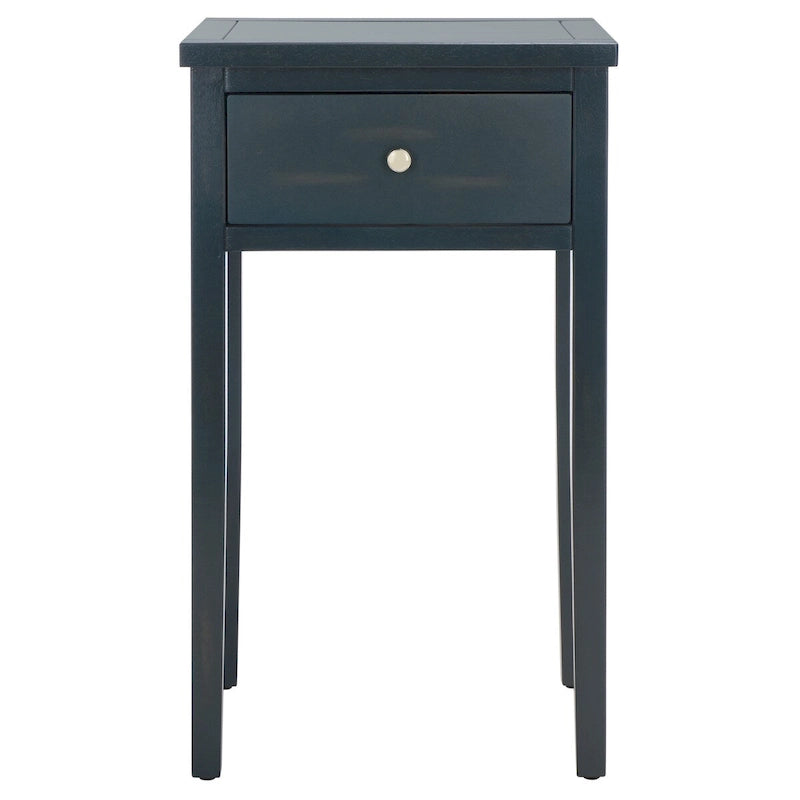 Table d'appoint individuelle en bois d'orme vert sarcelle foncé / gris cendré / bouleau blanc / blanc / marron