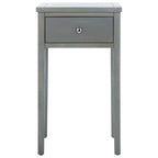 Table d'appoint individuelle en bois d'orme vert sarcelle foncé / gris cendré / bouleau blanc / blanc / marron
