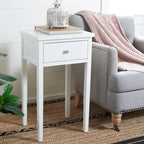 Table d'appoint individuelle en bois d'orme vert sarcelle foncé / gris cendré / bouleau blanc / blanc / marron