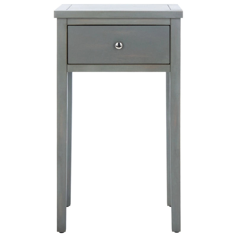 Table d'appoint individuelle en bois d'orme vert sarcelle foncé / gris cendré / bouleau blanc / blanc / marron