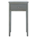 Table d'appoint individuelle en bois d'orme vert sarcelle foncé / gris cendré / bouleau blanc / blanc / marron