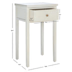 Table d'appoint individuelle en bois d'orme vert sarcelle foncé / gris cendré / bouleau blanc / blanc / marron