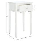Table d'appoint individuelle en bois d'orme vert sarcelle foncé / gris cendré / bouleau blanc / blanc / marron