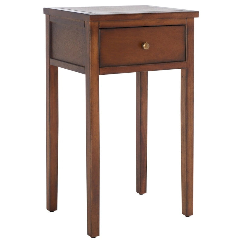 Table d'appoint individuelle en bois d'orme vert sarcelle foncé / gris cendré / bouleau blanc / blanc / marron
