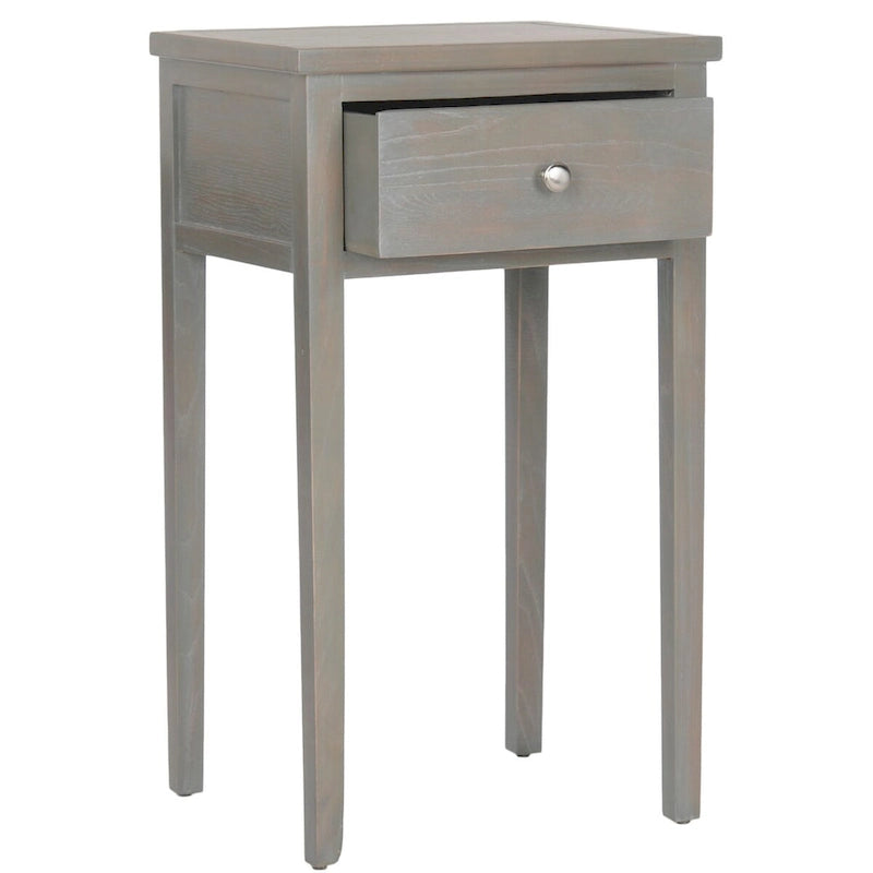 Table d'appoint individuelle en bois d'orme vert sarcelle foncé / gris cendré / bouleau blanc / blanc / marron