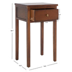 Table d'appoint individuelle en bois d'orme vert sarcelle foncé / gris cendré / bouleau blanc / blanc / marron