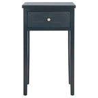 Table d'appoint individuelle en bois d'orme vert sarcelle foncé / gris cendré / bouleau blanc / blanc / marron