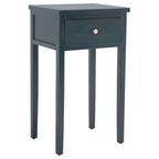 Table d'appoint individuelle en bois d'orme vert sarcelle foncé / gris cendré / bouleau blanc / blanc / marron