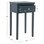 Table d'appoint individuelle en bois d'orme vert sarcelle foncé / gris cendré / bouleau blanc / blanc / marron