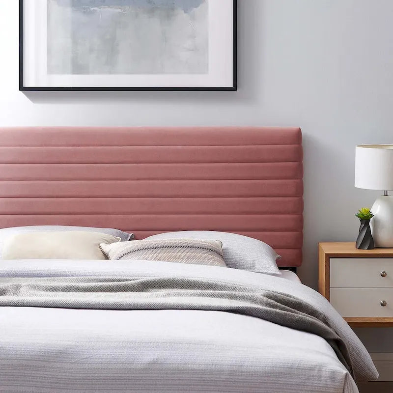 Tête de lit capitonnée en velours multicolore – Style Glam moderne, utilisation 1 à 2 personnes