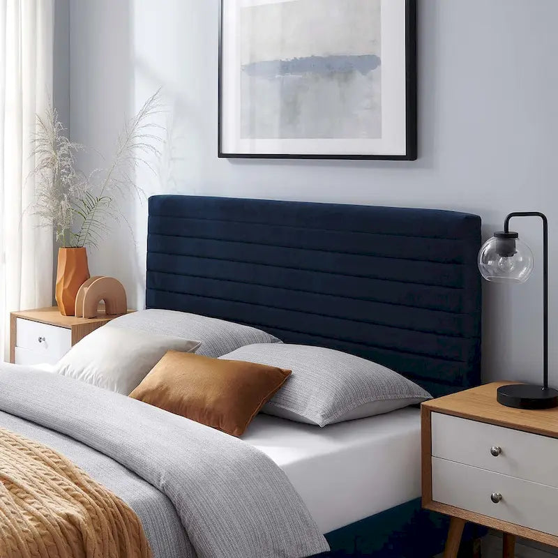 Tête de lit capitonnée en velours multicolore – Style Glam moderne, utilisation 1 à 2 personnes