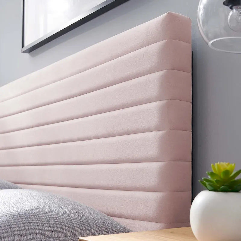 Tête de lit capitonnée en velours multicolore – Style Glam moderne, utilisation 1 à 2 personnes