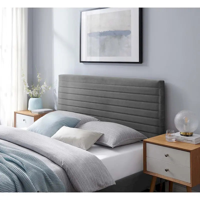 Tête de lit capitonnée en velours multicolore – Style Glam moderne, utilisation 1 à 2 personnes