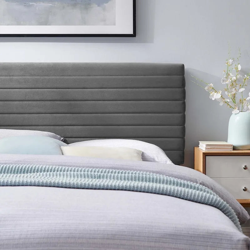 Tête de lit capitonnée en velours multicolore – Style Glam moderne, utilisation 1 à 2 personnes